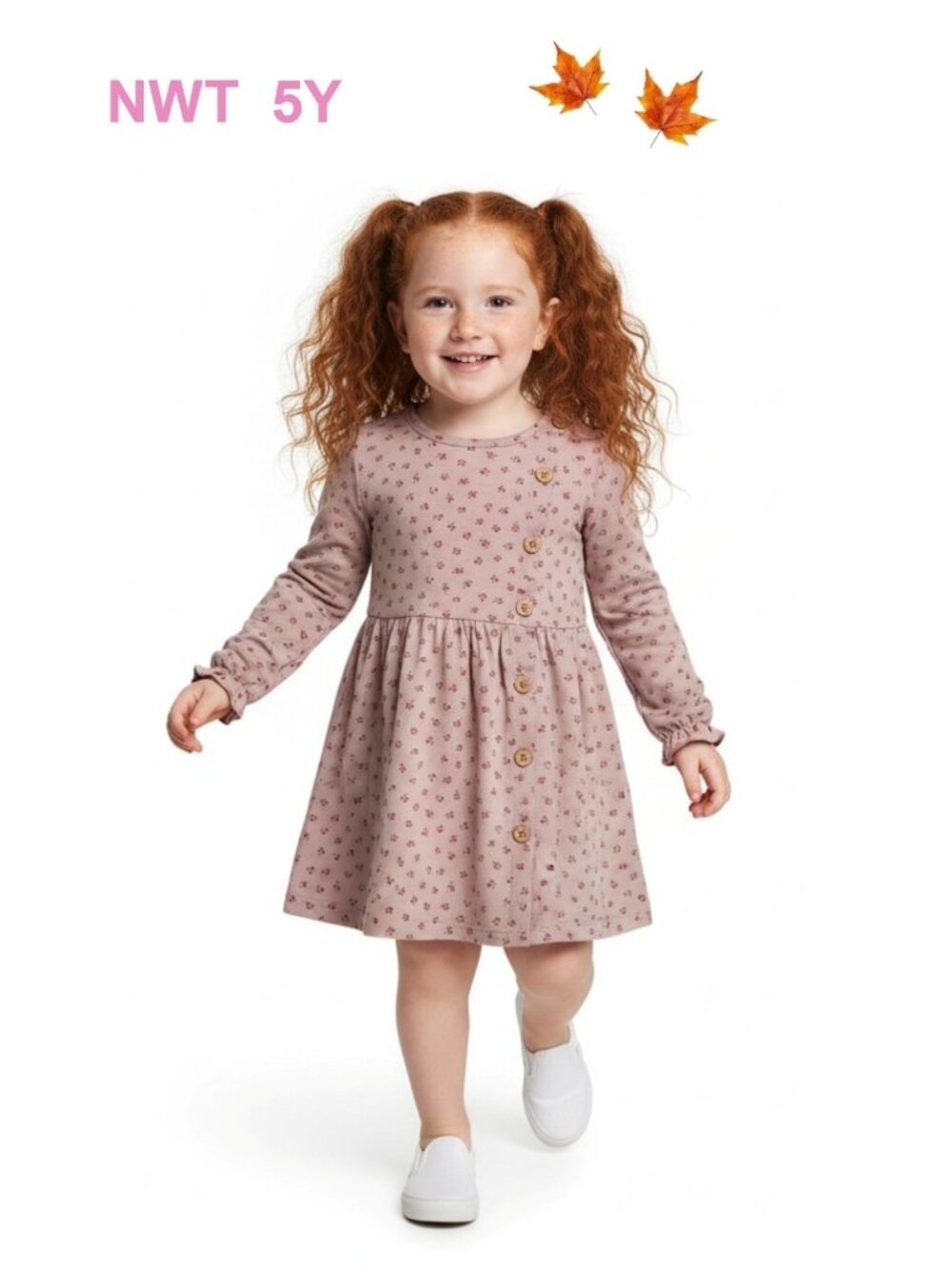 Vignette Floral Dress Cotton Dress size 5Y Fall Casual School Party Cozy Dress
